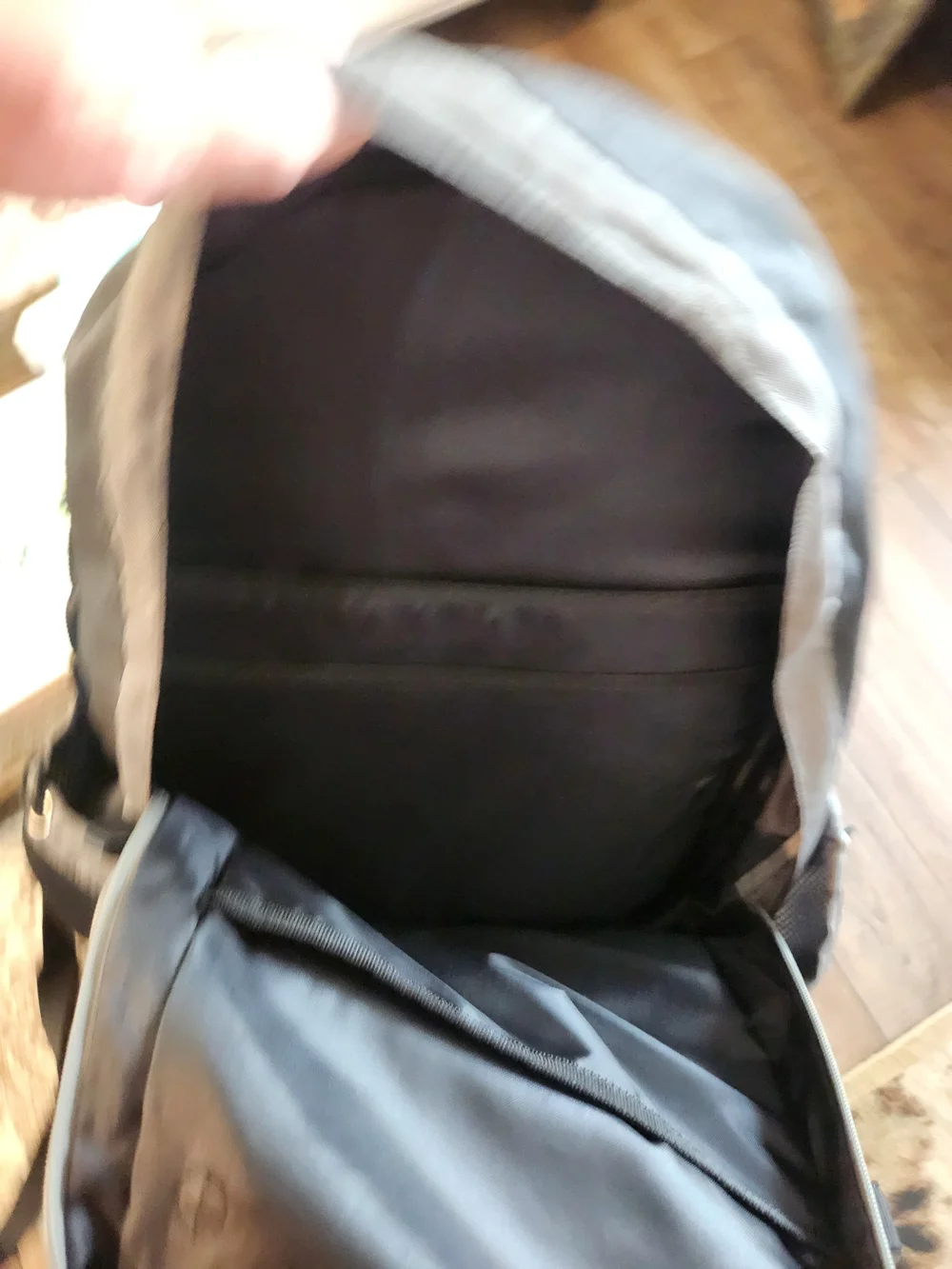 Black and Gray Solar Charging Backpack